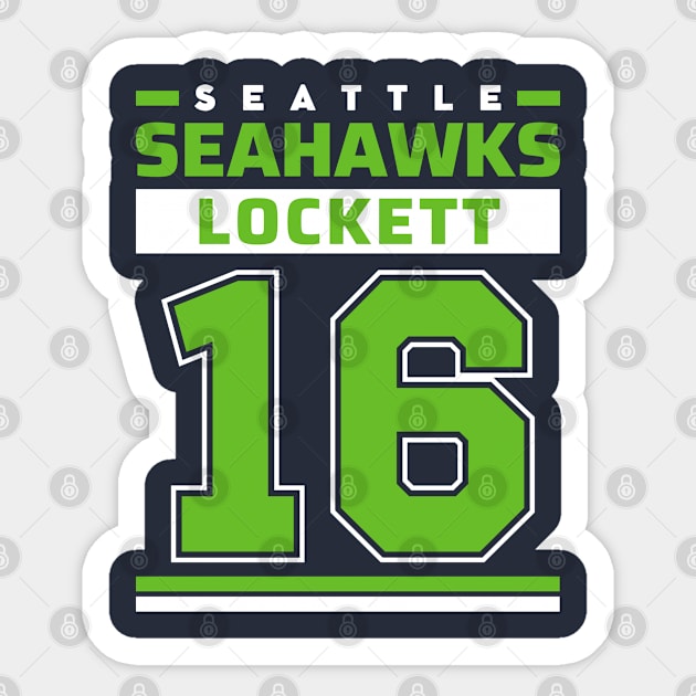 Seattle Seahawks Lockett 16 Edition Varsity 2 Sticker by ENTIN 